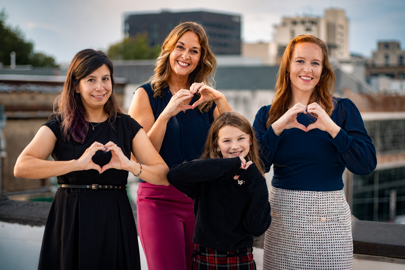 Rooftop Hearts Over the City